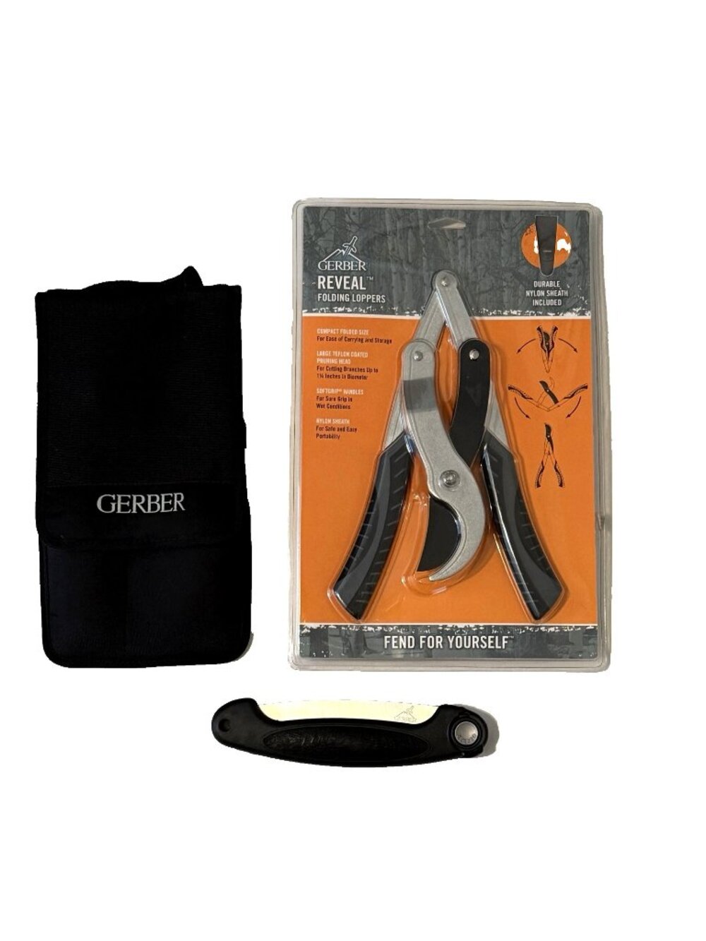 Gerber Reveal Folding Loppers Pruning Shears, Folding Saw, Sheath READ